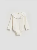 Body dla niemowląt - Reserved - Body z kołnierzykiem - złamana biel - miniaturka - grafika 1