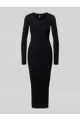 Sukienki - Sukienka z dzianiny o kroju podkreślającym sylwetkę z prążkowanej mieszanki wiskozy model MIRA - Pieces - miniaturka - grafika 1