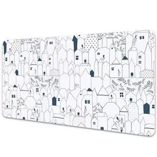 Podkładka mata ochronna na biurko Domki 90x45 cm - Podkładki na biurko - miniaturka - grafika 1