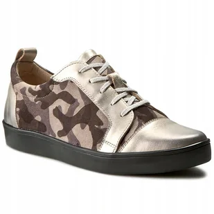 SENSO PÓŁBUTY SZNUROWANE WE WZÓR ZŁOTE 36 SNP - Półbuty damskie - miniaturka - grafika 1