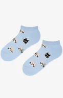Skarpetki damskie - Marilyn bawełniane stopki damskie Cats 3, Kolor niebieski-wzór, Rozmiar 36-40, Marilyn - Intymna - miniaturka - grafika 1
