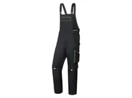 Odzież robocza - PARKSIDE PARKSIDE Ogrodniczki robocze męskie, 1 para (48, Czarny/neonowy zielony) 4055334444026 - miniaturka - grafika 1