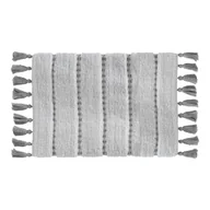 Dywaniki łazienkowe - 5five Simply Smart Dywanik łazienkowy z frędzlami 50 x 75 cm szary 174631B - miniaturka - grafika 1