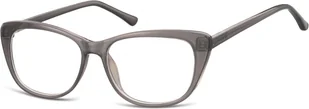 Sunoptic Okulary oprawki korekcyjne Kocie Oczy zerówki CP129D szare - Okulary korekcyjne, oprawki, szkła - miniaturka - grafika 1