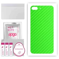 Szkła hartowane na telefon - Folia naklejka skórka strukturalna na TYŁ do Apple iPhone 8 Plus -  Carbon Zielony - apgo SKINS - miniaturka - grafika 1