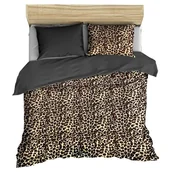 Pościel - pościel z polaru 200x220 + 2 poszewki P 309-11 DUO panterka brąz / popiel - miniaturka - grafika 1