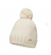 Czapki damskie - Czapka Beżowa Zimowa z Pomponem Nike DO8199-104 r. Uniwersalny Beanie - miniaturka - grafika 1