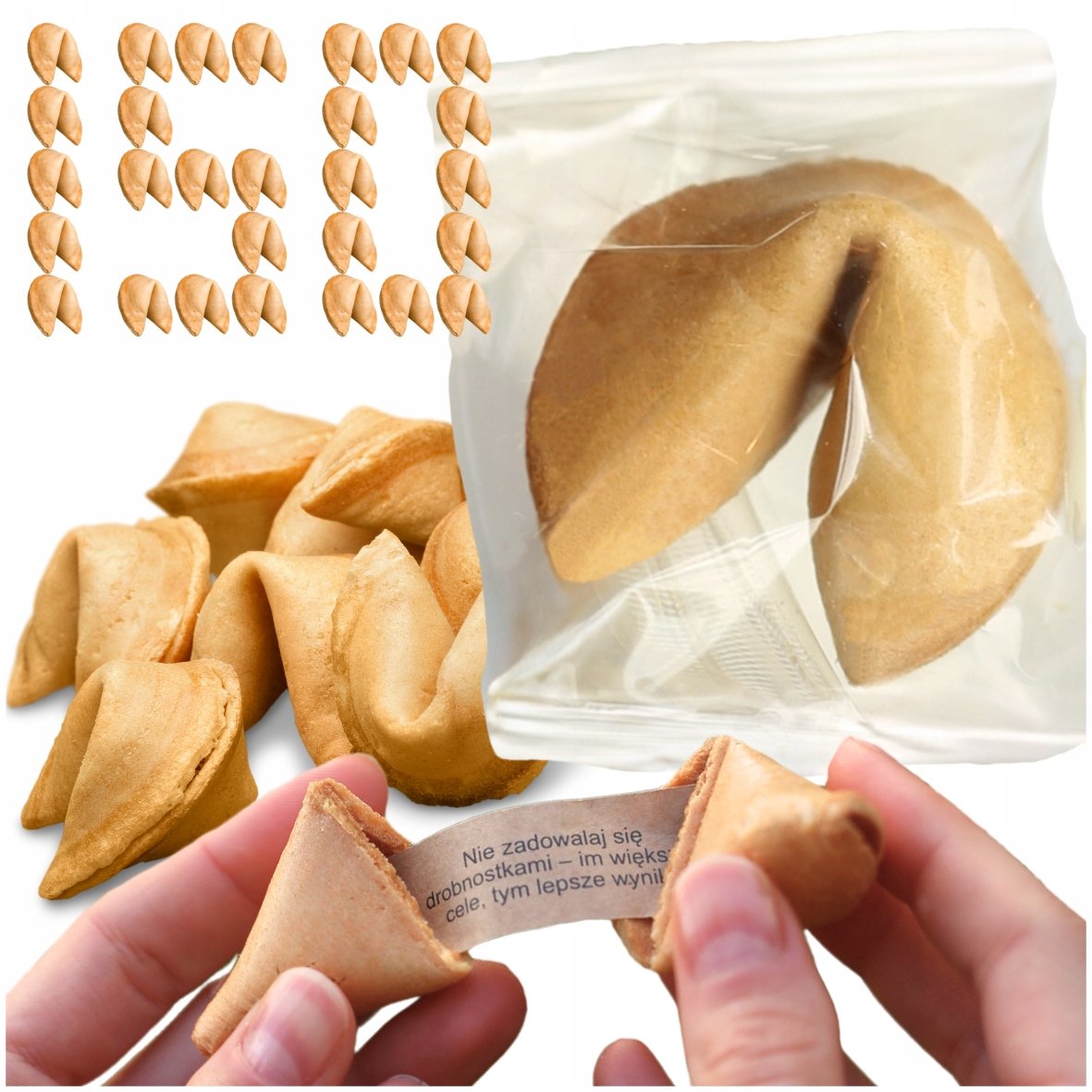 Ciasteczka z Wróżbą x 150 Szczęścia na Różne Okazje Podziękowanie dla Gości