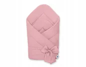 Rożki i beciki - Dwustronny rożek dla niemowląt miękki bawełniany z wiązaniem - brudny róż - miniaturka - grafika 1