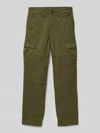 Spodnie i spodenki dla chłopców - Spodnie cargo o kroju regular fit z detalem z logo model ‘RYAN’ - miniaturka - grafika 1