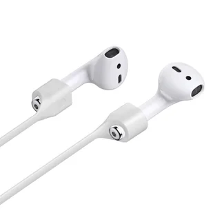 Baseus silikonowy uchwyt opaska pasek do słuchawek AirPods 2 / 1 biały (ARAPPOD-02) - Akcesoria do smartwatchy - miniaturka - grafika 5