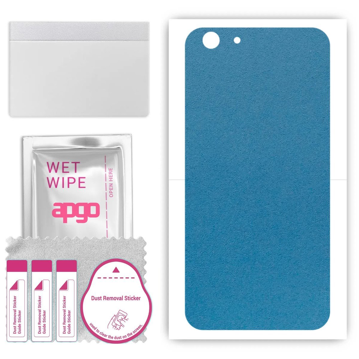 Folia naklejka skórka strukturalna na TYŁ Zamsz do vivo Y5s - Zamsz Niebieski - apgo SKINS