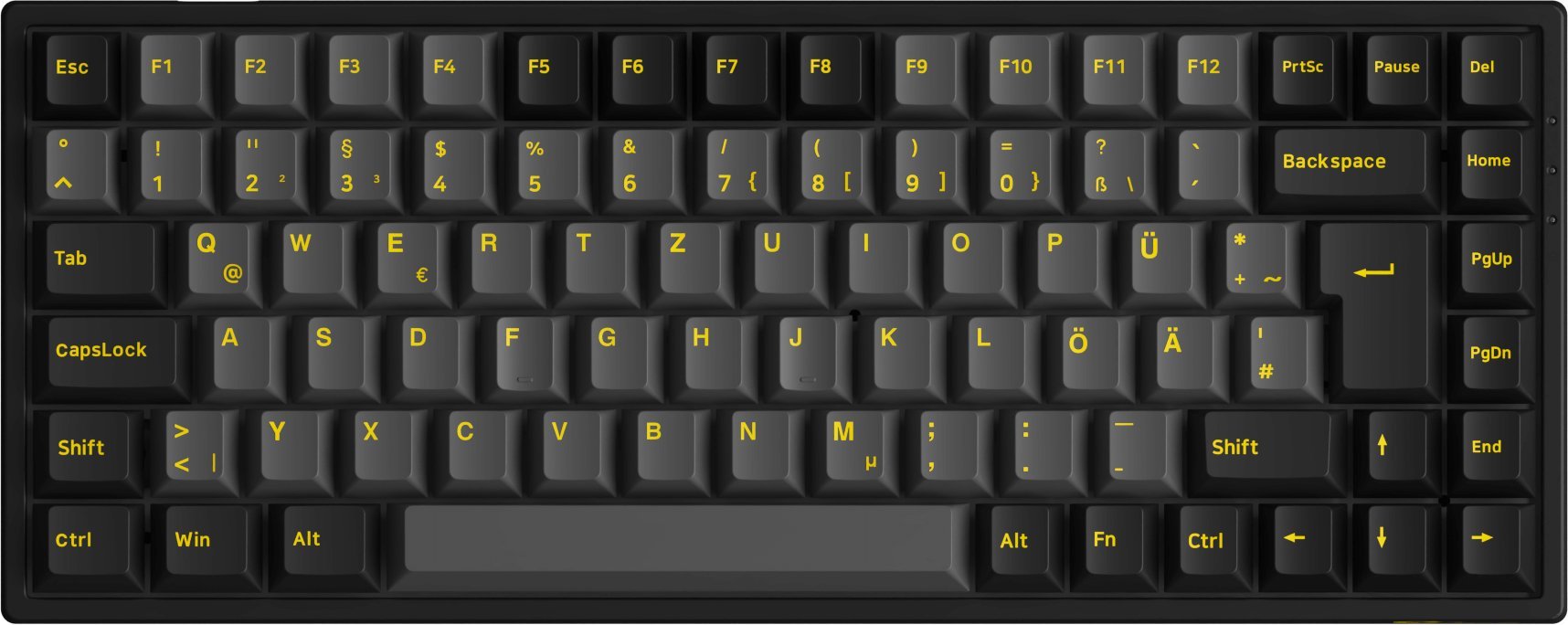 Akko Black & Gold 3084B Plus Gaming Tastatur, RGB – V3 Cream Yellow Pro Switches, ISO DE, czarny & złoty