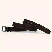 Inne - TEMU 1 szt. Czarny pasek ze skóry PU, prosty i wszechstronny design, w stylu kowbojskim, do codziennego użytku, dla mężczyzn i kobiet - miniaturka - grafika 1