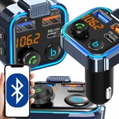 Transmitery FM - TRANSMITER FM SAMOCHODOWY SZYBKA ŁADOWARKA QC3.0 PD20W ZESTAW GŁOŚNOMÓWIĄCY - miniaturka - grafika 1