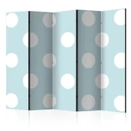 Parawany - Parawan 5-częściowy - Niebieska słodycz II [Room Dividers] (rozmiar 225x172) - miniaturka - grafika 1