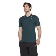 Koszulki męskie - Koszulka męska Reebok HJ9928 RI POLO FORGRN Zielona - miniaturka - grafika 1