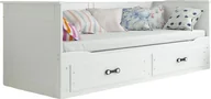 Łóżka dla dzieci i młodzieży - Elior Białe rozsuwane łóżko młodzieżowe 80x200 - Aniko - miniaturka - grafika 1