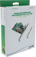 Karty sieciowe - Karta sieciowa Delock InLine® Gigabit karta sieciowa M12 x-kodiert PCIe x1 2.1 PoE+ - miniaturka - grafika 1