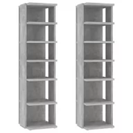 Szafki na buty - vidaXL Szafki na buty, 2 szt., szarość betonu, 25x27x102 cm - miniaturka - grafika 1