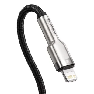 Kabel USB-C do Lightning Baseus Cafule, PD, 20W, 0,25m (czarny) - Kable USB - miniaturka - grafika 5