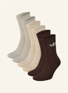 Adidas Originals Skarpety Trefoil Cushion Crew, 6 Par braun - Skarpetki damskie - miniaturka - grafika 1