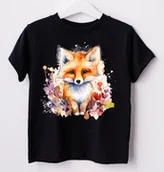 Koszulki dla dziewczynek - koszulka z lisem - miniaturka - grafika 1