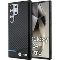 Etui i futerały do telefonów - BMW BMHCS24L22NBCK S24 Ultra S928 czarny/black Leather Carbon - miniaturka - grafika 1