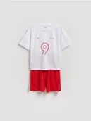 Koszulki dla chłopców - Reserved - Sportowy komplet z nadrukiem - biały - miniaturka - grafika 1