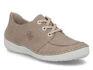 Półbuty damskie - Półbuty damskie beżowe Rieker 52545-62 sznurowane wygodne lekkie -37 - miniaturka - grafika 1
