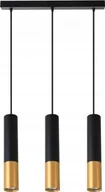 Lampy sufitowe - Lampa wisząca Cleoni Tuba wisząca GU10 lampa LED - x3, czarno złota, 1m - miniaturka - grafika 1
