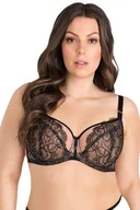 Biustonosze - Biustonosz miękki na drutach K834 Gorsenia BLACK TO BLACK czarny  75D - miniaturka - grafika 1