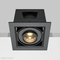 Lampy sufitowe - Lampa wpuszczana Metal Modern DL093-01-10W3K-B Maytoni LED 10W 3000K kostka czarna - miniaturka - grafika 1
