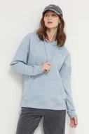 Bluzy damskie - Vans bluza damska kolor niebieski z kapturem gładka - miniaturka - grafika 1