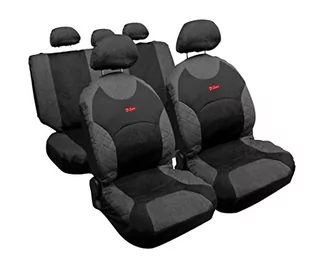 Lampa Komplet pokrowców na siedzenia DRIVE JEANS szary 54807 - Pokrowce na fotele - miniaturka - grafika 1