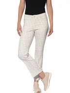 Spodnie damskie - Heine Spodnie chino w kolorze biało-jasnobrązowym - miniaturka - grafika 1