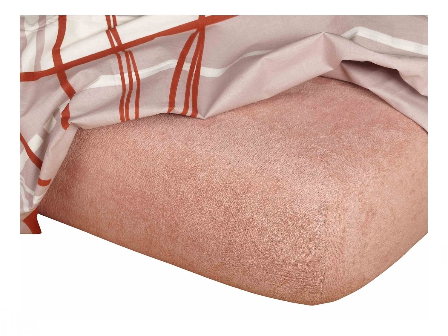 Dadka Prześcieradło frotte beżowe 90x200x20 cm