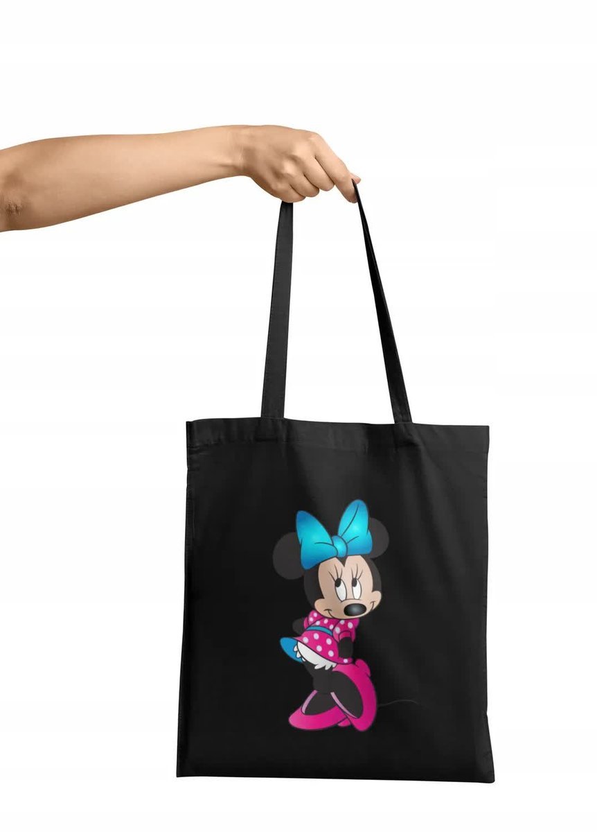 Torba Shopper Materiałowa Na Ramię Prezent Myszka Minnie Miki Różne Wzory