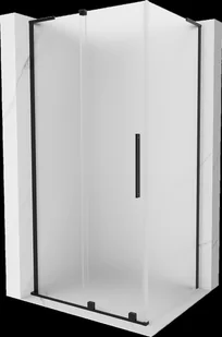 Mexen Velar L kabina prysznicowa rozsuwana 100x80 cm, szron, czarna - 871-100-080-33-70 - Kabiny prysznicowe - miniaturka - grafika 1