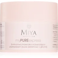 Maseczki do twarzy - Miya Cosmetics Miya My Pure Express 5- minutowa maseczka oczyszczająca z kwasem azelainowym i glicyną 50g - miniaturka - grafika 1