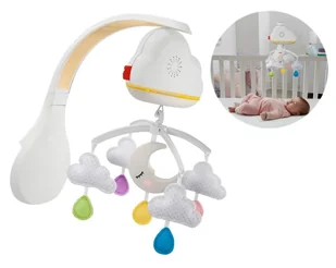Pozytywka Pomagająca Zasnąć Niemowlakowi Karuzela Chmurki do Kołyski Łóżka - Karuzele dla niemowląt - miniaturka - grafika 1