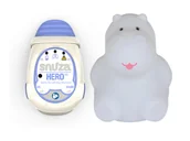 Elektroniczne nianie i monitory oddechu - Snuza Monitor oddechu HERO MD + Hipcio MIA Lampka nocna LED dla dziecka - miniaturka - grafika 1