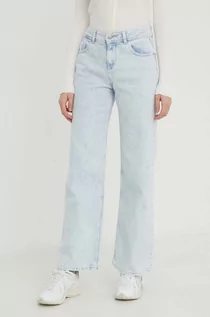 Spodnie damskie - Roxy jeansy damskie high waist - grafika 1