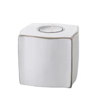 Świeczniki - Świecznik dekoracyjny LINDO 9X9 biały x2 - miniaturka - grafika 1