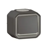 Wyłączniki światła i elektryczne - Wyłącznik uniwersalny natynkowy podświetlany kompletny nowe PLEXO IP55 - antracyt - miniaturka - grafika 1