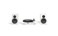 Zestawy stereo - Pro-ject SET HIFI JUKEBOX E1 - Zestaw Gramofon Jukebox E1 + głośniki podstawkowe Speaker Box 5 Biały - miniaturka - grafika 1