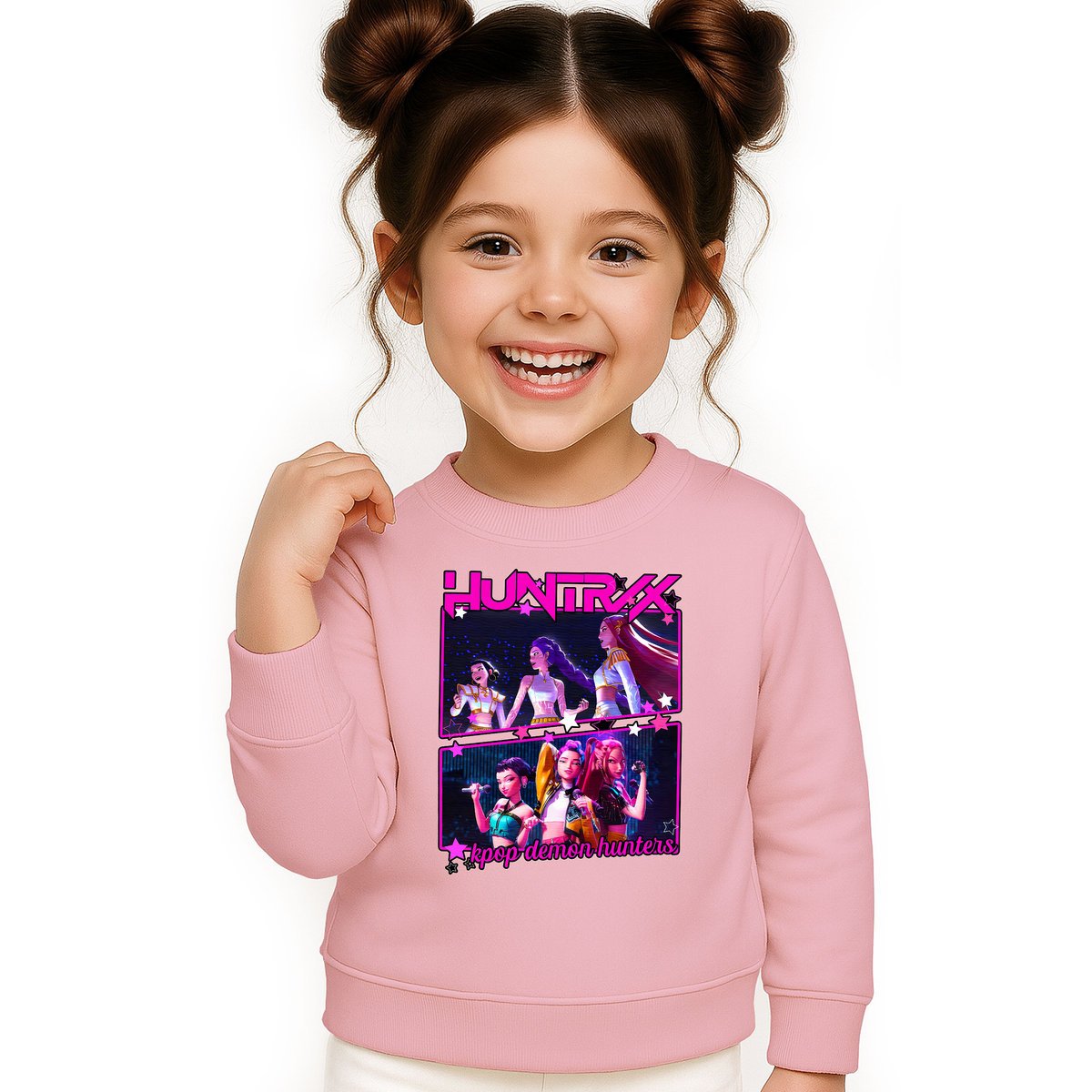 BLUZA DZIECIĘCA KPOP DEMON HUNTERS HUNTRIX 110-116 BAWEŁNIANA JAKOŚĆ