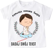 Koszulki dla dziewczynek - Koszulka na komunię, pamiątka pierwsze komunii świętej - miniaturka - grafika 1