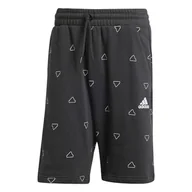 Spodenki damskie - adidas Męskie szorty sezonowe Essentials Monogram graficzne szorty, XXL czarne - miniaturka - grafika 1