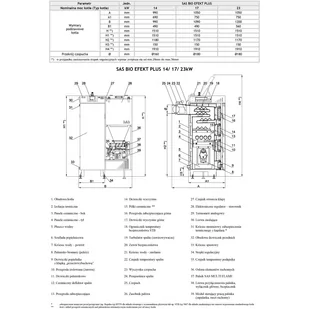Kocioł grzewczy C.O. SAS BIO EFEKT PLUS 14kW kl.5 lewy, sterownik TECH - Piece i kotły grzewcze - miniaturka - grafika 4
